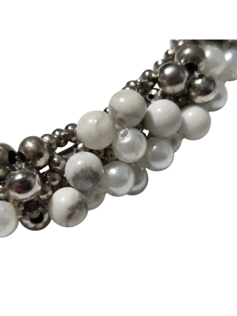 Cha Cha Beaded Cluster Bracelet aux Pearls Glam Bridal Inspired Fashion Jewelry